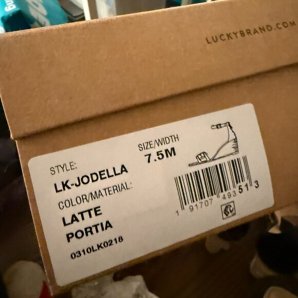 Lucky Brand Jodella Wedge Sandal Black Leather - Picture 8 of 8